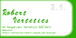 robert vertetics business card